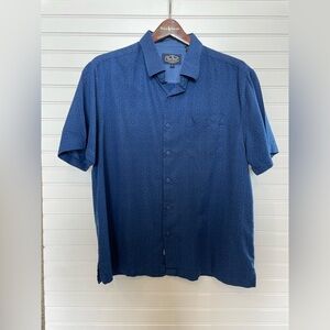 Nat Nast men’s short sleeve silk/cotton shirt, size large RN 136581 cruise